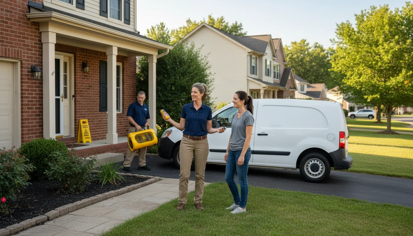 Residential water damage restoration in Purvis, MS